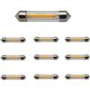 WeiHong 10 pezzi T11 SV8.5 C5W 27mm 31mm 36mm 39mm 41mm lampadine LED Festoon luci auto 12V a filamento COB per illuminazione interna auto DE3021 DE3022 (bianco caldo, 39mm/15,35in)