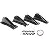 Cetfuro 4pcs Universali/Set di Automobile per Auto Spoiler Diffusore Spoiler ABS ABS Accuser PURMI Punto di Sostituzione Accessori A Accessori A A