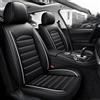 AdiNas Coprisedili Auto Pelle, per Golf 6 GTI Golf 7 Golf 7 GTI Golf Tdi Golf Sportsvan Set completo Copri-sedile Impermeabile Coprisedile Anteriori Posteriori Copri Sedili Accessori,Black_White/A