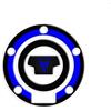 IRIDEA DESIGN ADESIVO PROTEZIONE TAPPO BENZINA RESINATO BLU COMPATIBILE CON YAMAHA MT-09 900 2013-2019