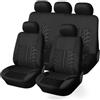 JGDLBXJY Coprisedili Auto Anteriore per Kia Stonic I 2017-2025, Coprisedili auto Set Completo Set Copri-Sedile Universale per Guidatore e Passeggero Accessori Auto Interno,Black-