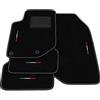 Generico Tappetini compatibili con Peugeot 208 2019-2025, ricamo bandiera Italia, kit tappetini auto personalizzati, set tappeti in moquette, tappeto auto