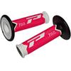 Progrip Rivettamento Maniglia Prorip off Road 788 Tripla densità Fluo Design Bianco/Fucsia-Nero 115 mm (Coppia) (Cross-MX)