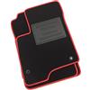 ASC Tappetini Auto Compatibili con Fiat Panda 319 4x4 Cross-Hybrid-Natural Power III Serie 2012-2019, Moquette su Misura, Bordo Antiscivolo Rosso, Battitacco