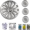 farbrothersonline PLATTO AUTO 185/60 R15 CERCHIO 15 CC971 COPRICERCHIONI COPRICERCHI COPPE RUOTE SILVER GRIGIO ARGENTO PER PNEUMATICI AUTO SET DI 4 PEZZI CON MATERIALE ABS VERNICIATURA AD ACQUA