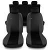 Susy Shop Coprisedili Auto Compatibili Per 600 Set Coprisedile Anteriori e Posteriori Compatibile Con Airbag (Nero/Grigio Scuro)