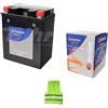 CLICK & GO COMPATIBILE CON HONDA XRV Africa Twin 650 per anno 1988 al 1989 BATTERIA YTX14AH-BS BATTERIE TECNIUM (BTX14AH-BS) 12 AMPERE 12VOLT GIÀ PRONTA E CARICA PER MOTO SCOOTER 135X90X167MM