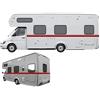 Grafic Adesivi per CAMPER in VINILE STRISCE da 10 METRI grafiche Adesivi Decalcomanie CAMPER VAN ROULOTTE - grafica 29 (NERO)