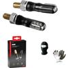 MOTO SPORT MONDO COMPATIBILE CON YAMAHA MT 07 700 ABS COPPIA DI FRECCE A LED 12V NANO OMOLOGATE PER MOTO LAMPA NERA FRECCIA SPORTIVA CON LENTE FUMÈ 35X18 MM
