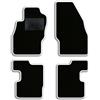 QUEMAR Tappetini Auto compatibili con Opel Corsa D - E 2006-2019/ Kit Tappeti in Moquette e Gomma su Misura (Set 2 Anteriori + 2 Posteriori)/ Ricami e Colori Personalizzati (0 Ricami, Bordo Bianco)