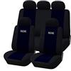 Rebeca Shop Coprisedili auto universali Made in Italy - Racing - schienali posteriori con 2 zip - airbag compatibili in vari colori made in Italy (Blu scuro/Nero AP)