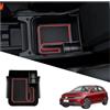 Ruiya per 2018-2023 VW Polo MK6 AW GTI 6er/Taigo/Nivus Console Centrale Portaoggetti,Organizer da Braccioli per Console Centrale Consolle Braccioli Vano Contenitore Portaoggetti Accessori Polo
