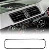 KUNGKIC Fibra di carbonio Auto Consolle Centrale Telaio di Scarico Aria Adesivo Per Fiat Panda 2013-2025 Accessori Decorativi per interni, Regalo (Nero)