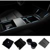 Ywooon Console Centrale Organizer per Tesla Model 3 Highland 2024 2025 Vassoio Bracciolo Scatola di Immagazzinaggio Portabicchieri Auto Caricabatterie Wireless Pad Highland Accessori, 4 Pezzi