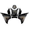 Generic Adesivi protettivi per serbatoio VOGE DS900X 900DSX, kit di accessori per moto, decorazione, adesivo posteriore 3M (nero oro)