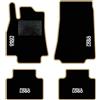QUEMAR Tappetini Auto per Classe A e B 2004-2012, Bordo Beige, 4 Ricami | W169 / W245 / Kit Tappeti Moquette e Gomma su Misura / Set 2 Anteriori + 2 Posteriori / Ricami e Colori Personalizzati