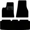 QUEMAR Tappetini Auto compatibili con Tesla Model S 2012-2021 / Kit Tappeti Moquette e Gomma su Misura (Set 2 Anteriori + 1 Posteriore) / Ricami e Colori Personalizzati (Bordo Nero, 0 Ricami)