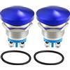 A ABSOPRO Interruttore A Pulsante Momentaneo Auto 16mm 3A 250V (Set Di 2)