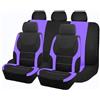 WSXCDE Auto Set Coprisedili, per Fiat 600 Hybrid 2024 2025+ Pelle Confortevole Coprisedile Copri Traspirante Antiscivolo Anteriori Posteriori Protezione Sedile,F