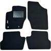 Generico Tappetini Auto per Peugeot 307, Set 4 Pezzi in Moquette, Antiscivolo con Battitacco, Nero (moquette standard, 2 ricami)