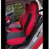 TOPCAR-ATHENS - Set di 2 coprisedili per auto, in similpelle e sintetico, compatibile con Smart ForTwo (451), 100% su misura, colore: Nero e rosso