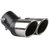 GTFRFD Tubo Scarico Auto per Fiat 500 2007-2024 2025 Terminale di Scarico per Auto Terminale di Scarico in Acciaio Inossidabile Cromato Tubi scappamento,A