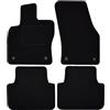 J&J AUTOMOTIVE Tappetini in Tessuto per Volkswagen Golf 7 Sportsvan 2014-2019, Set da 4 Pezzi Anteriori e Posteriori, di Velluto su Misura, Antiscivolo, Colore Nero