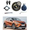 D'ANGELO 1988 Kit Ruotino di Scorta 16 compatibile con Renault Captur 5 fori (2020>) con Cric, Chiave, Guanti e Sacca
