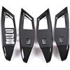 HIGH FLYING per Focus MK4 2019-2021 5 porte/Familiare Cornici dei Pannello Interno Portiera Plastica ABS 4 pezzi (Colore fibra di carbonio)