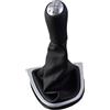 JSRVQKMS Pomello Leva Cambio per Renault per Clio 4 IV 2012-2020 Cambio Manuale 5 Marce Pomello del in Pelle Bastone Ghetta con Boot Copertura Gaitor Collare