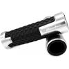 HUISI Adatto for KYMCO Downtown DT 200i 300i 350i 125 200 250 350 CNC Alluminio Maniglia Moto Tappo Hypermotard(Silver)