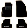 QUEMAR Tappetini Auto per Opel Mokka e Mokka X, Bordo Beige, 4 Ricami | 2012-2020 / Kit Tappeti Moquette e Gomma su Misura / Set 2 Anteriori + 2 Posteriori / Ricami e Colori Personalizzati