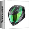MOTOTOPGUN scorpion casco integrale per moto exo-1500 carbon air platted nero verde taglia l mototopgun 115-483-69-05