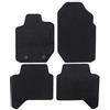 J&J AUTOMOTIVE Tappetini in Tessuto per Ford Ranger T6 2012-2023, Set da 4 Pezzi Anteriori e Posteriori, di Velluto su Misura, Antiscivolo, Colore Nero