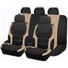WSXCDE Auto Set Coprisedili, per Fiat 600 Hybrid 2024 2025+ Pelle Confortevole Coprisedile Copri Traspirante Antiscivolo Anteriori Posteriori Protezione Sedile,E