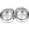 TUINCYN Lot de 2 clignotants chromés style visière avec couvercle transparent pour Harley Sportster 883 1200 XL 48 72 Dyna V-ROD Breakout Softail FLST/FLSTC