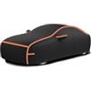 generico telo antigrandine per auto Compatibile con Skoda Kamiq 2018-2025,che offre protezione dal sole, dalla neve, dalla grandine e dalla polvere,Fodera in cotone（Black orange）