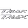 labelbike - 2 Adesivi 3D Moto Scooter Scritte TMAX Protezione e Decorazione in Resina compatibile con YAMAHA TMAX 500-530-560 2001-2021 - Colore Argento Metallizzato