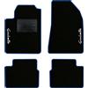 QUEMAR Tappetini Auto per Alfa Romeo Giulietta, Bordo Blu, 2 Ricami | 2010-2016 / Kit Tappeti Moquette e Gomma su Misura / Set 2 Anteriori + 2 Posteriori / Ricami e Colori Personalizzati