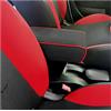 Drive Design Bracciolo compatibile con 500L 2012-2017 in tessuto nero con BORDINO ROSSO REGOLABILE IN LUNGHEZZA Armrest mittelarmlehne