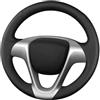NYSFGOFJGOM Coprivolante Auto Coprivolante Per Auto Cucito A Mano In Pelle Artificiale Nera Per Smart Per Fortwo 2009-2013 Per Smart Forjeremy 2013 Coprivolante(Nero)