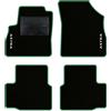 QUEMAR Tappetini Auto compatibili con Opel Astra K 2015-2021 / Kit Tappeti in Moquette e Gomma su Misura (Set 2 Anteriori + 2 Posteriori) / Ricami e Colori Personalizzati (2 Ricami, Bordo Verde)