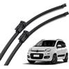 Generic Spazzole Tergicristallo Anteriori LHD Per Fiat Panda MK3 2013-2022, Parabrezza, Pulizia Finestrini, Auto, Pioggia, 24''15''