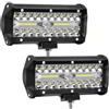 FGGHDR Fari Anteriori Barra Fari LED Auto 7 Pollici 120 W Per Fuoristrada 4x4 Faretti Fendinebbia 12 V 24 V Camion Trattori Agricoli Barche SUV ATV Lavoro(2piece)
