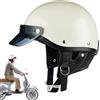 XIAOXIAOYU Caschi da motocicletta mezza shell, casco a metà faccia,Casco motociclistico Cruiser - Cappuccetto a faccia aperta traspirante leggero per Scooter Racing Street Motocross Cruiser