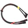 r2digital® KIT SERIE COPPIA CAVI CANDELA per BOBINA in FIBRA di CARBONIO adatti ad PANDA, 500 e 126 in SUPER SILICONE MOTORE SPORT ELABORATO CON ACCENSIONE ELETTRONICA (Cavi candela)