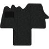 Alpha-Tex Produktions- und Handels GmbH Tappetini adatti per Fiat Ducato Tipo 244 2-Sitzer (Costruzione 2002-2006), Robust antracite | 1 pz. | Bordo verde scuro