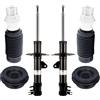 kW&HP KIT 6PZ AMMORTIZZATORI, COPPIA AMMORTIZZATORI ANTERIORI SUPPORTI E TAMPONI PARACOLPO COMPATIBILI CON PANDA 169 1.1 1.2