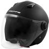 Generico Casco Moto Scooter Visiera Lunga Omologato ECE Dieffe 34 Nero Opaco (M)
