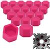 RYHX 20x bulloni Ruota Tappi in Silicone Set Copertura 21MM Rosa